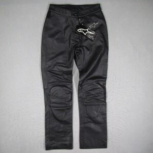 Alpinestars Stella Womens Black Leather Motorcycle Riding Pants Size 6 EUR 42